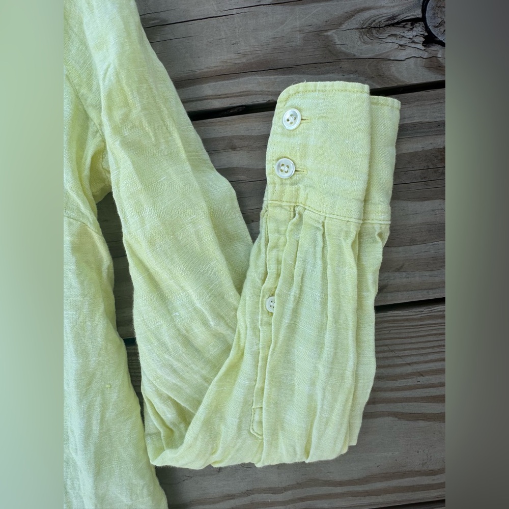 J Crew Perfect Button Up Light Yellow - image 3